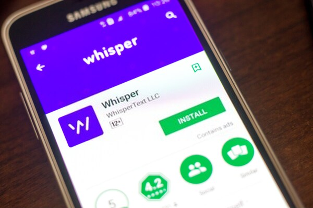 whisper app phone number