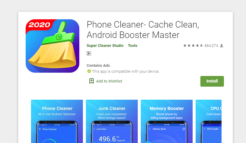 free phone cleaner for android
