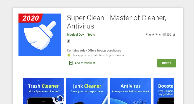 clean master app lock