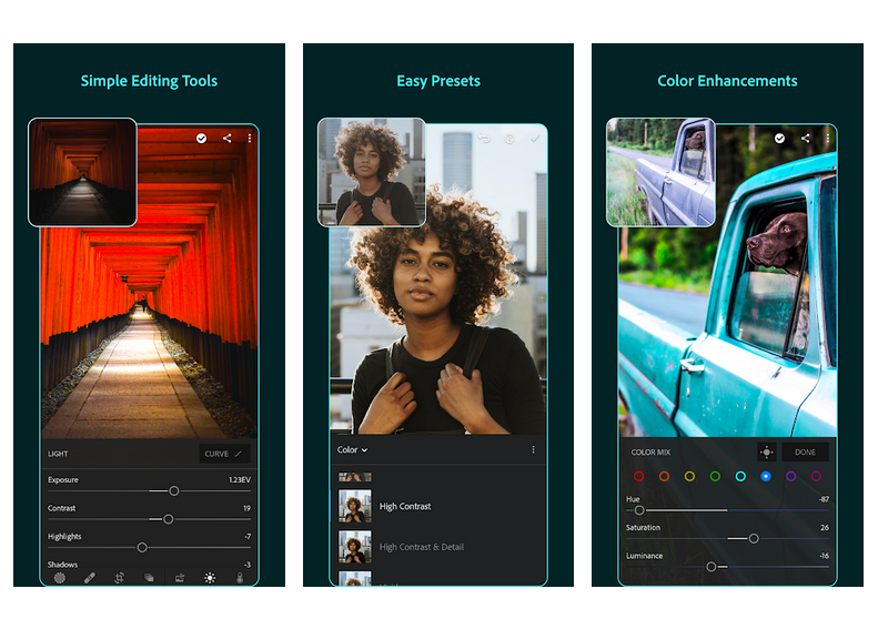 Adobe lightroom android - mobile photography apps