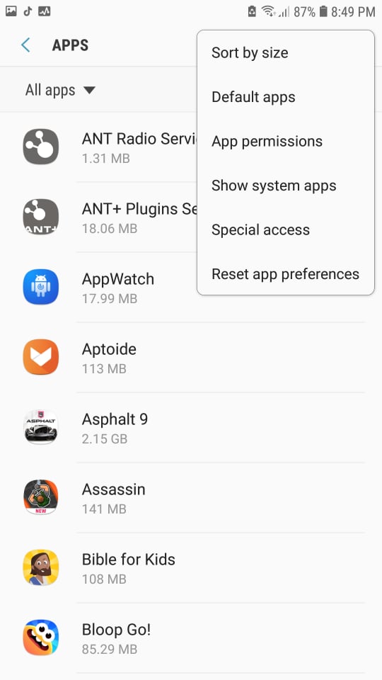 How to view system apps