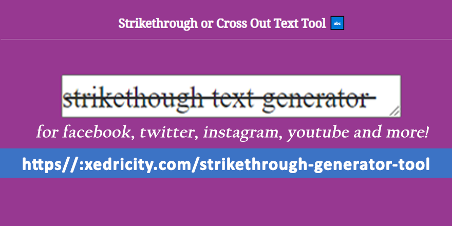 how to strikethrough text on facebook