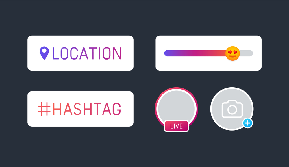 Use hashtag and location tag