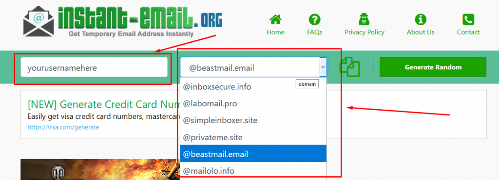 Quickly Generate A Temporary Email Address - FakeData